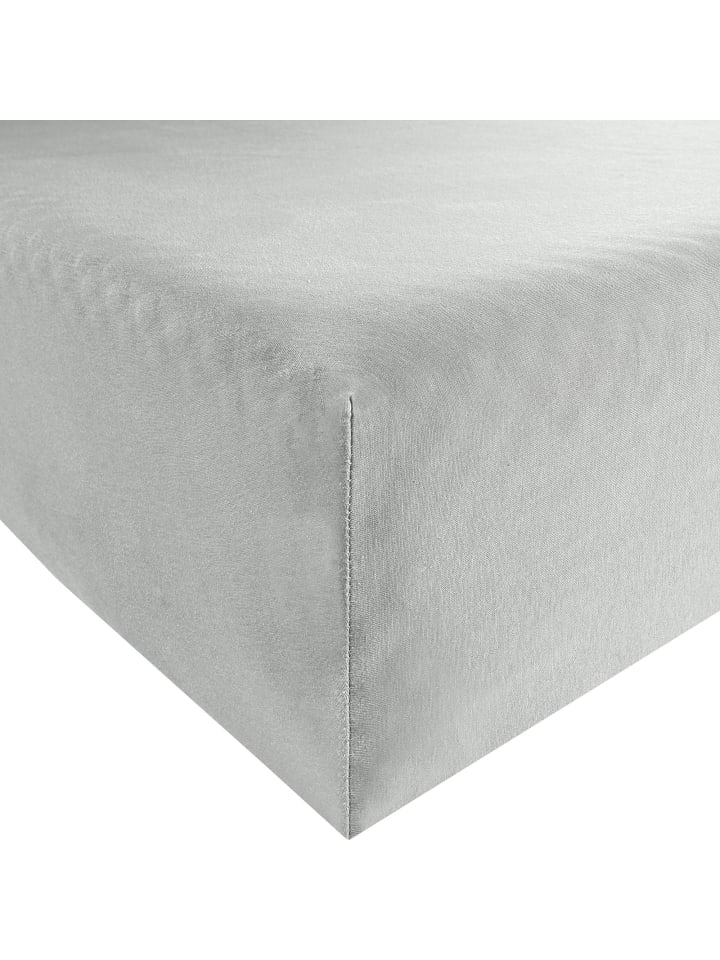 Single-Jersey Spannbettlaken in platin