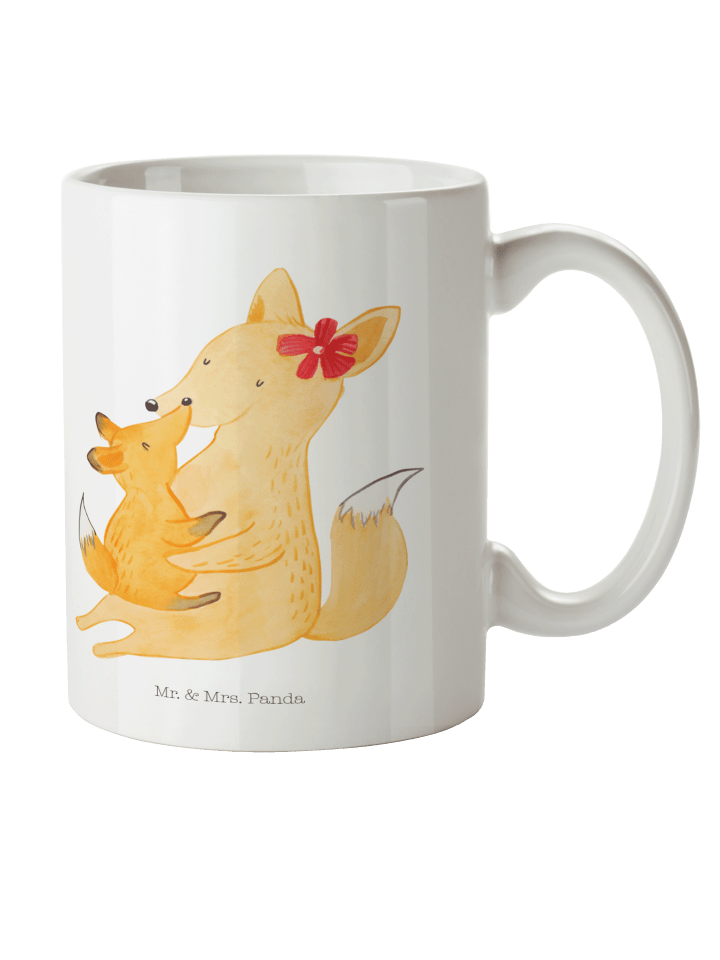 Tasse Fuchs Mama ohne Spruch in Weiß