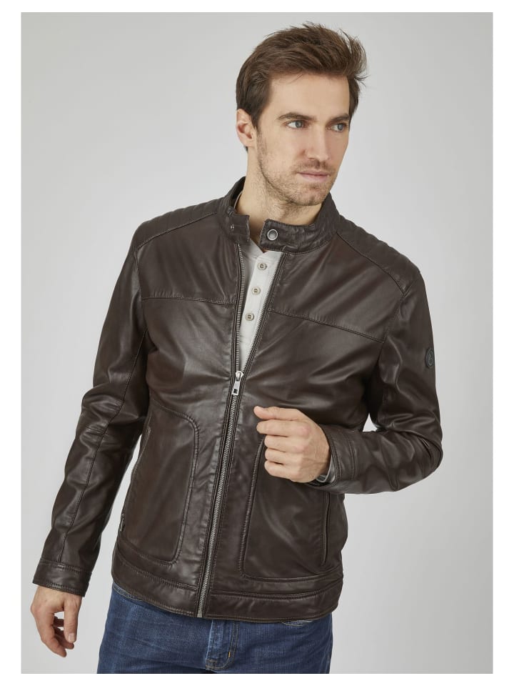 Lederjacke BUCLAUDIO in dunkelbraun