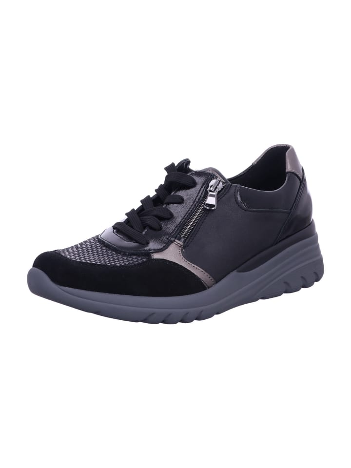 Damen- Schnürschuhe H-Carla in Schwarz