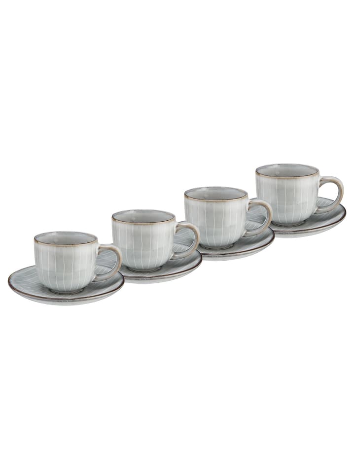 Butlers Espressotasse HENLEY 4er-Set in Grau