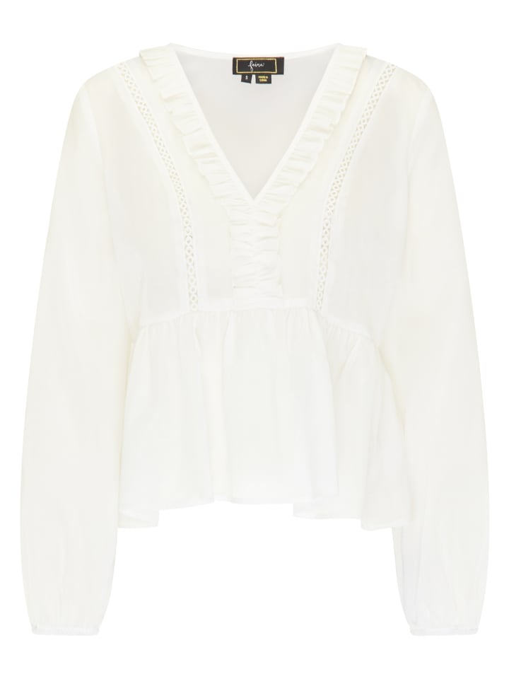 Damen Bluse in Wollweiss