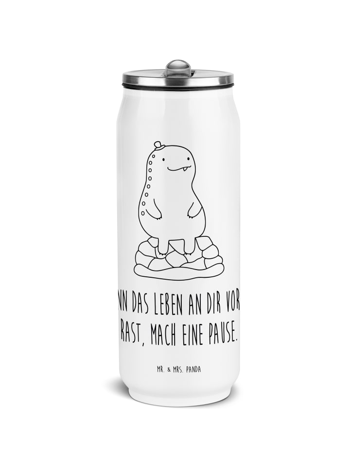 Trinkbecher Schildkröte Pause mit Spruch in Weiß