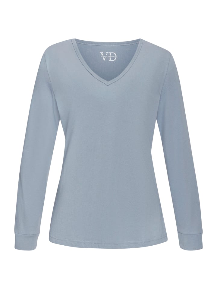 Pyjamaoberteil in graublau