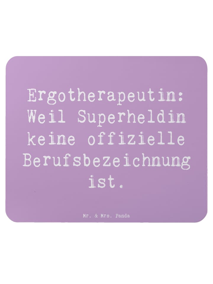 Mousepad Spruch Ergotherapeutin Superheldin mit... in Lavendeltraum