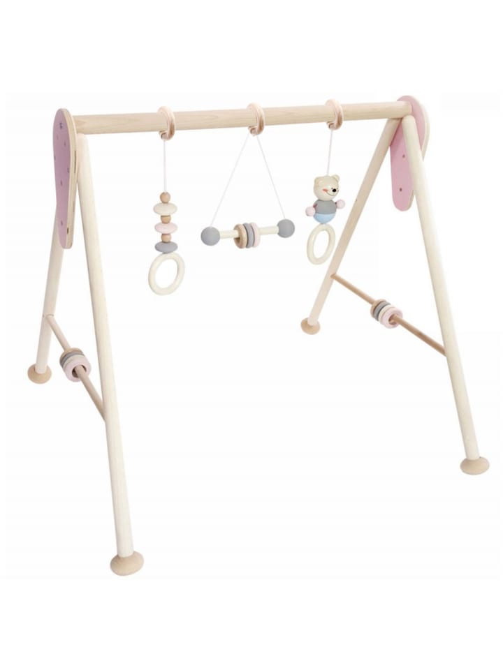 Babyspielgerät in Natur/Rosa