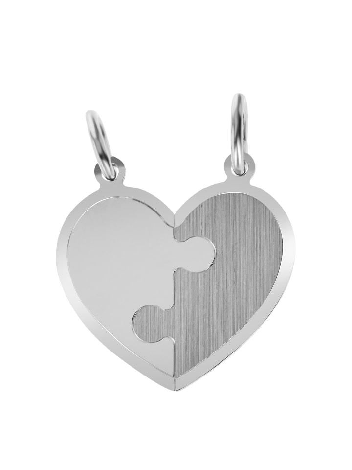 Damen Anhänger Herz aus 925 Silber in silber