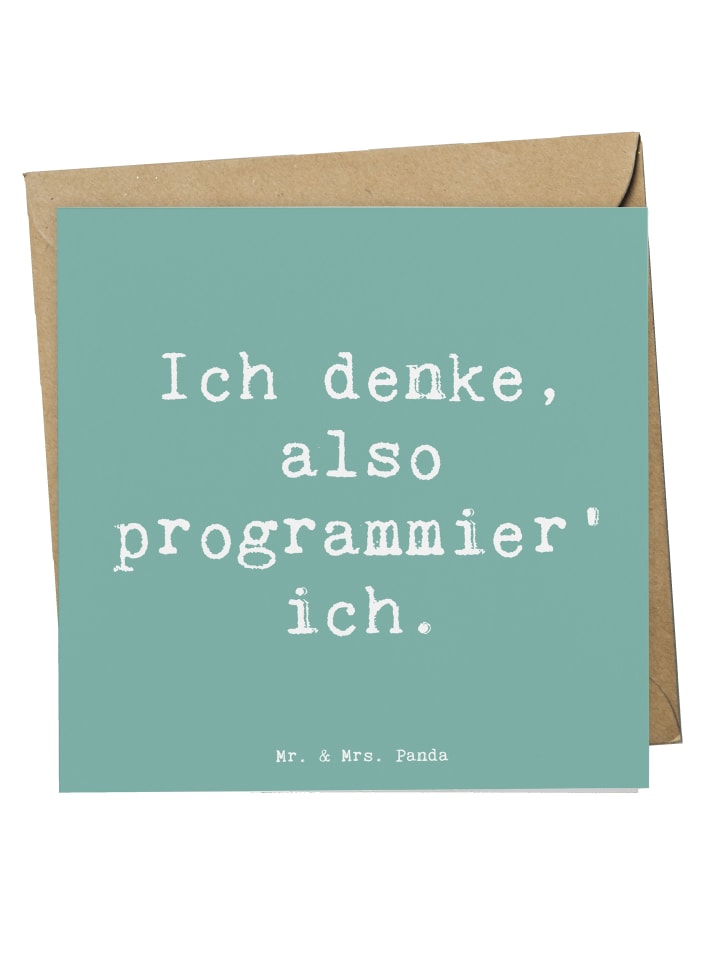 Grußkarte Spruch Denker Softwareentwickler mit ... in Meeresbrise