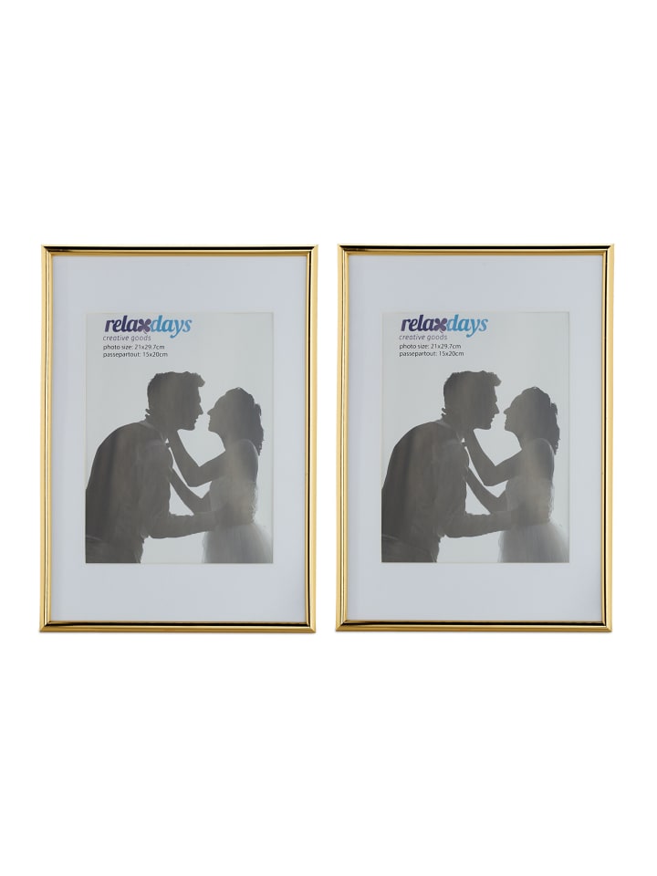 2x Bilderrahmen in Schwarz - 10 x 15 cm
