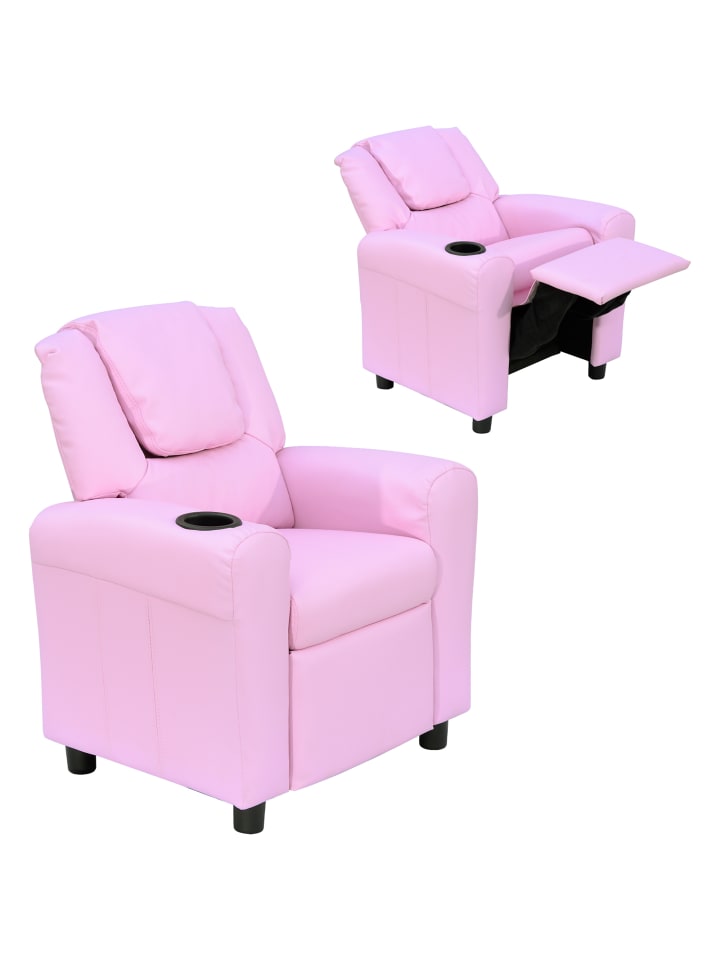 Kindersofa in Rosa 62L x 56B x 69H cm