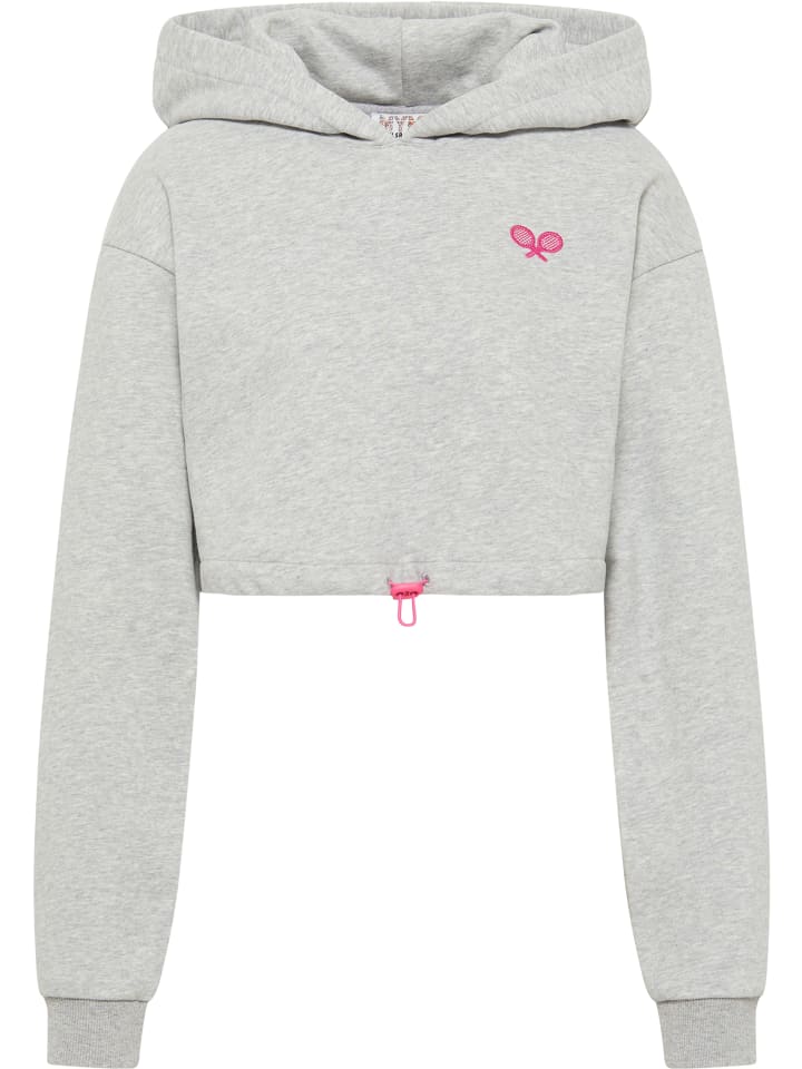 Damen Sweatshirt in Hellgrau Melange