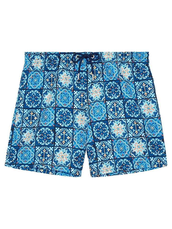 Boxer-Badehose Beach Boxer Maiolica in blue print