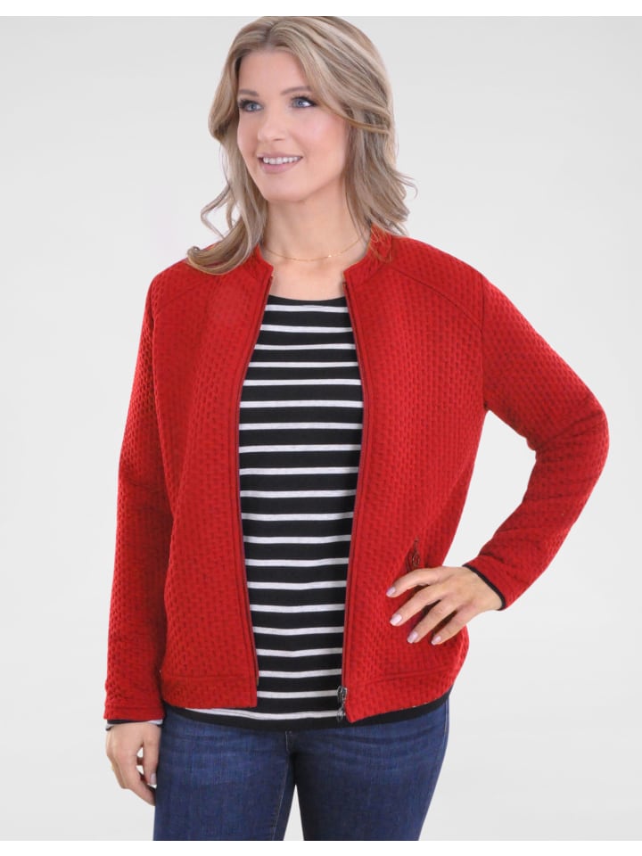 Sweatjacke in rot