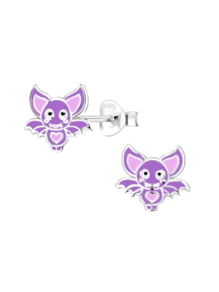 Silber Ohrringe 925 Fledermaus 0,7 cm x 0,8 cm