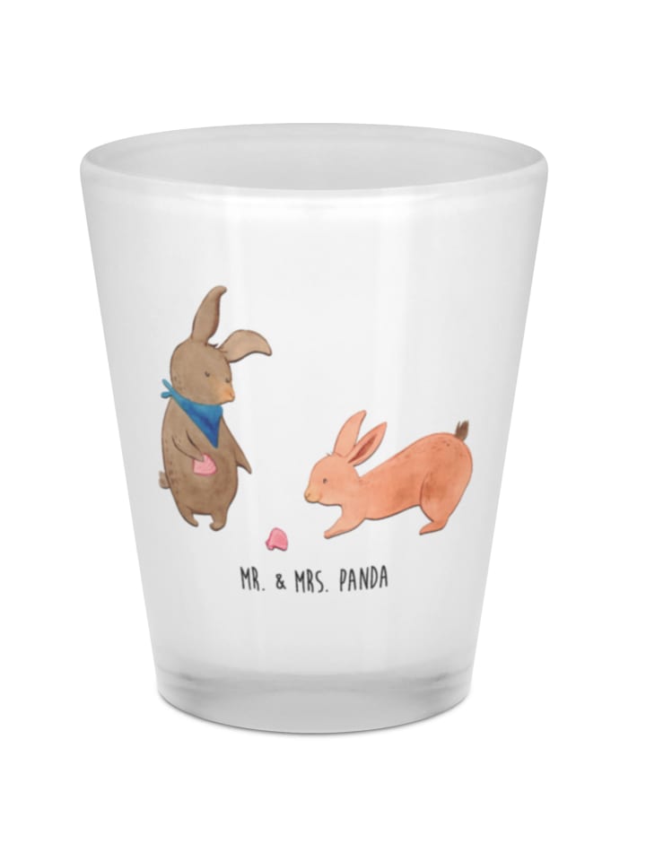 Schnapsglas Hasen Muschel ohne Spruch in Transparent