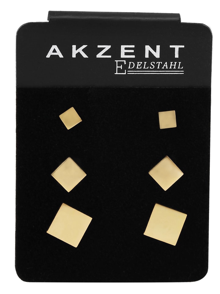 Damen Ohrringe – Ohrstecker aus Edelstahl in gold