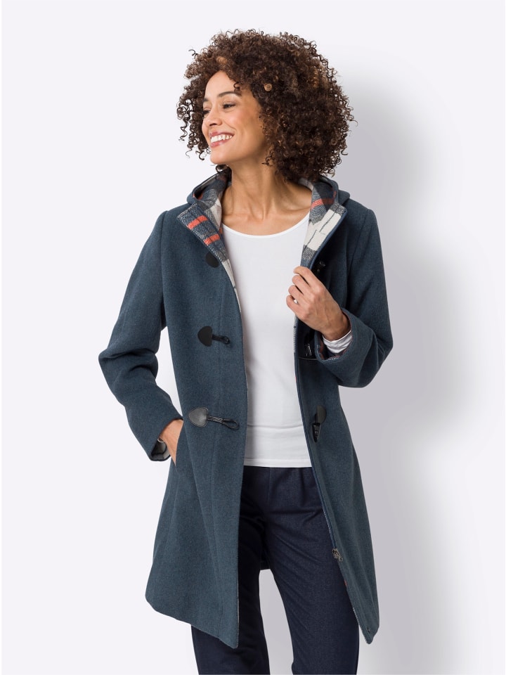 Dufflecoat in taubenblau