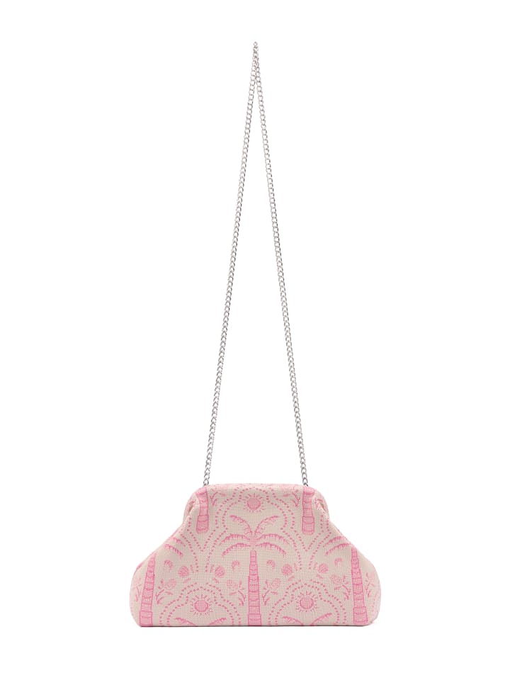 Women Clutch in Beige Pink