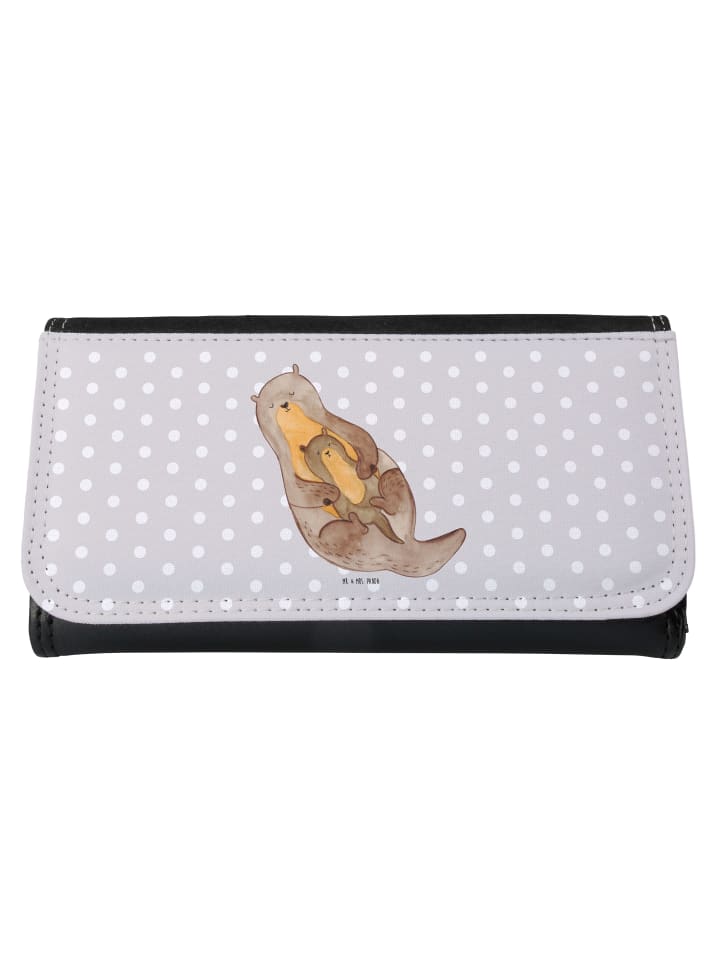 Wallet Otter Kind ohne Spruch in Grau Pastell
