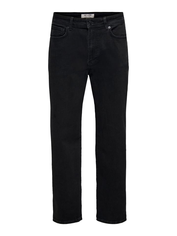 Locker geschnitten in Black Denim