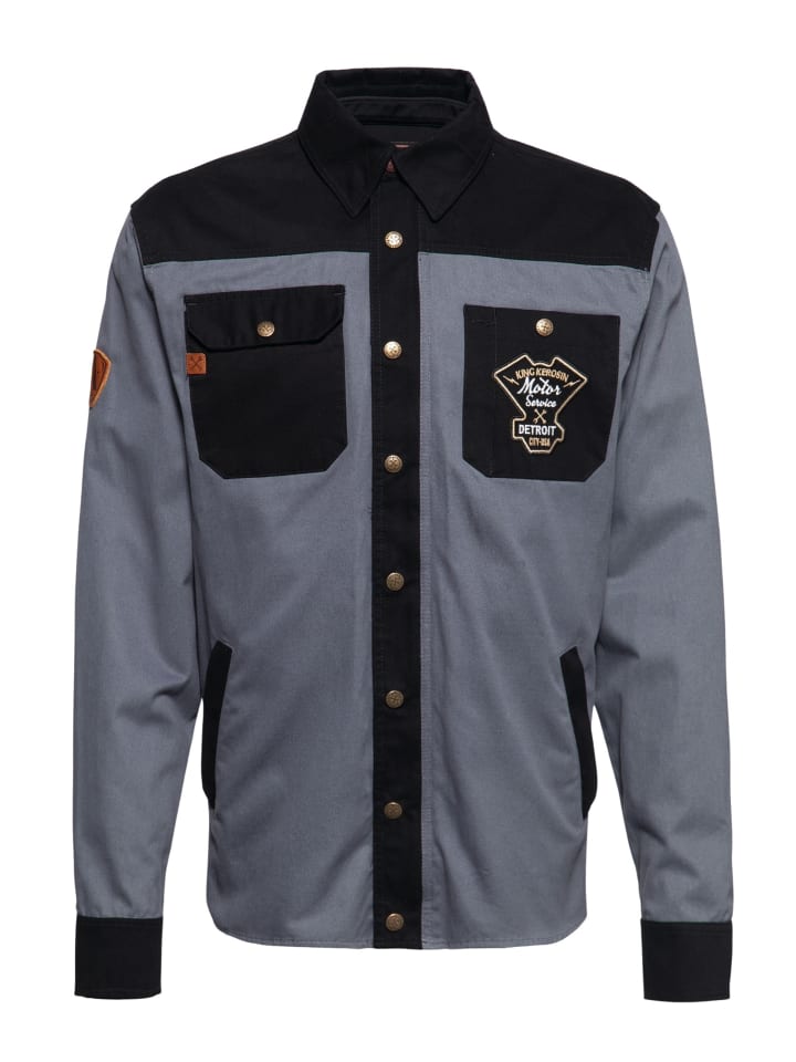 King Kerosin Funktionshemd K.K. Adventure Gear - Motor Service in grau