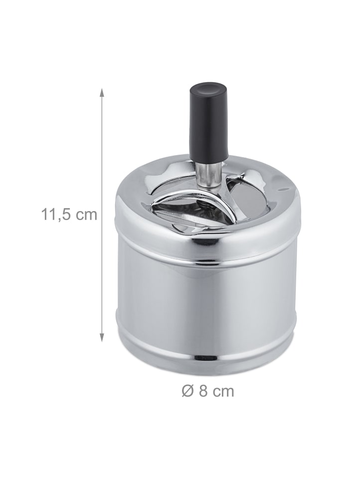 Wind-Aschenbecher, grau, weiß, H 8 cm, Ø 12 cm günstig bestellen