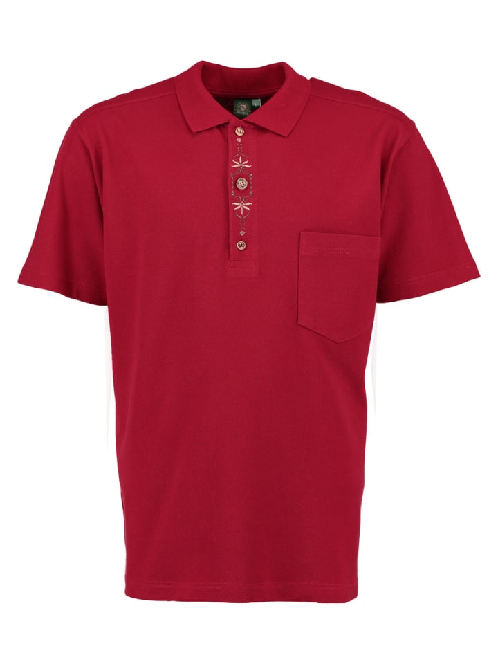 Poloshirt Nelumi in dunkelrot