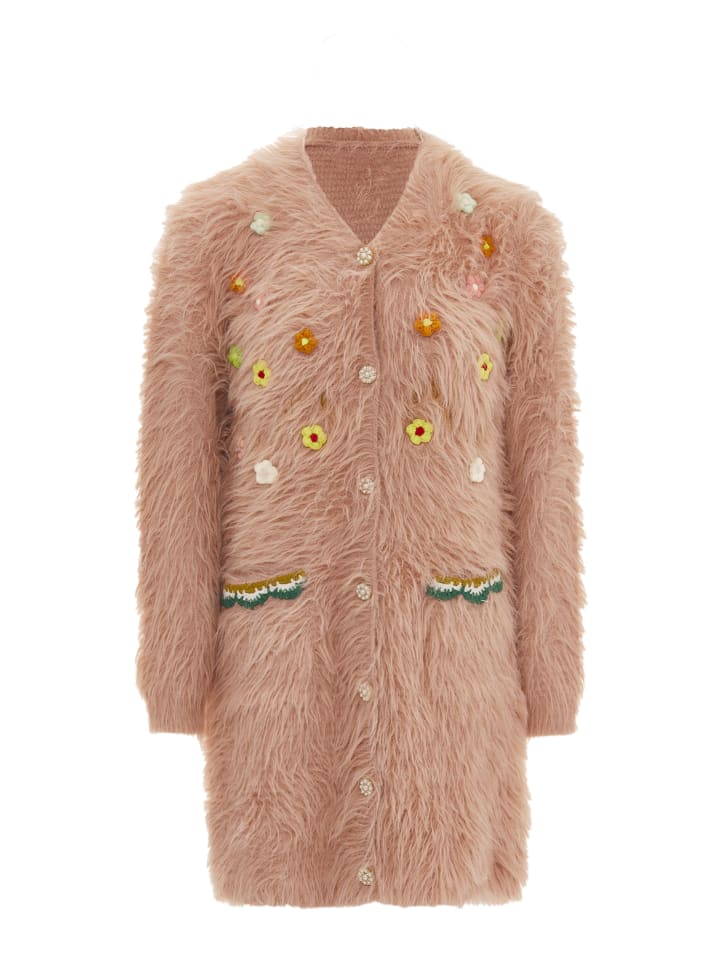 Damen Strickjacke in Rosa