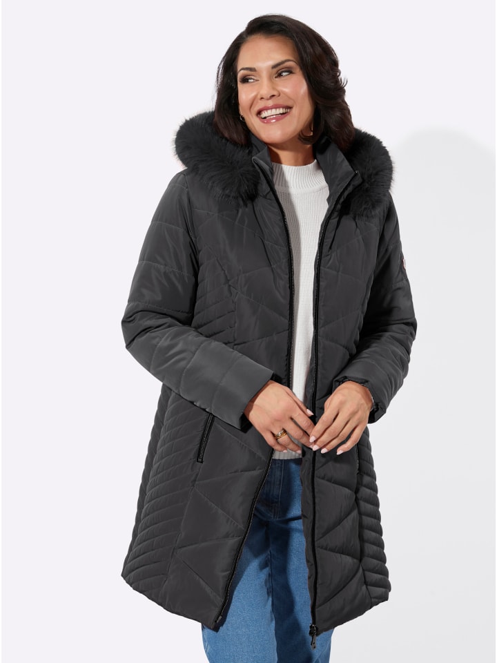 Longjacke in schwarz