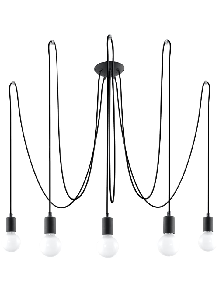 Hängleuchte SPIDER 5 in Schwarz H 150
