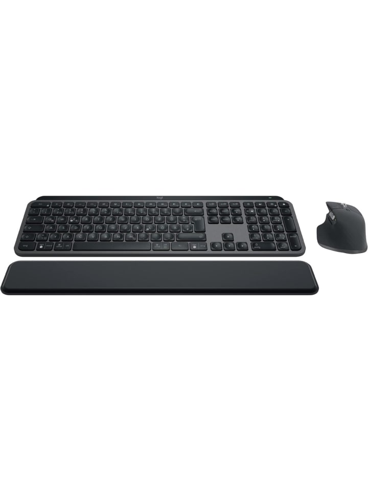 Logitech Präzisionstastatur Tastatur-Maus Set MX Keys S in Schwarz