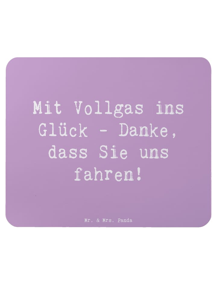 Mousepad Spruch Chauffeur Glück mit Spruch in Lavendeltraum