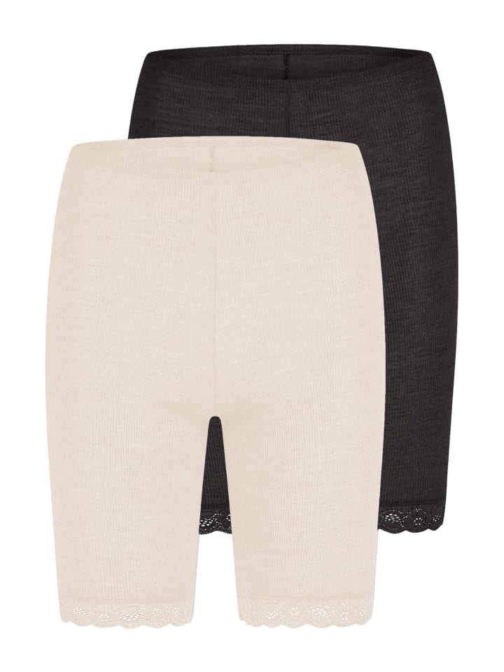 2er Pack Long Pants in schwarz-champagner
