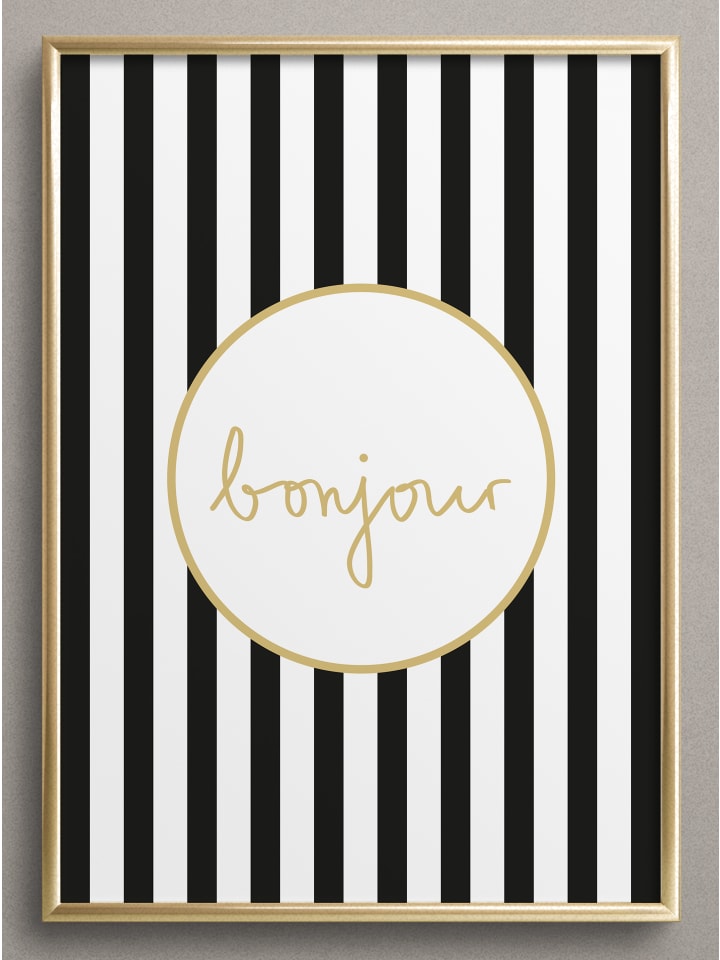 Poster / Kunstdruck „Bonjour“ I Ohne Rahmen