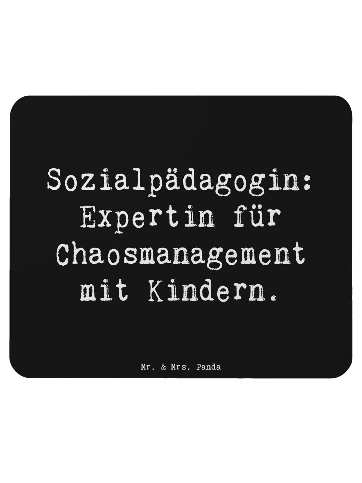 Maus Pad Spruch Sozialpädagogin Chaosmeisterin ... in Schwarz