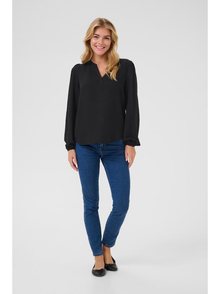 Langarm-Bluse KAnita Regular fit in Black Deep CC