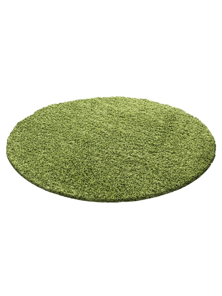 Hochflor Teppich Lux in Grün