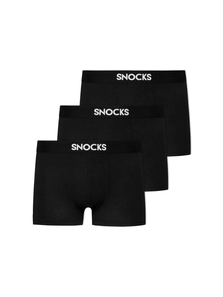 Boxershorts aus Bio-Baumwolle Schwarz 3 Stück
