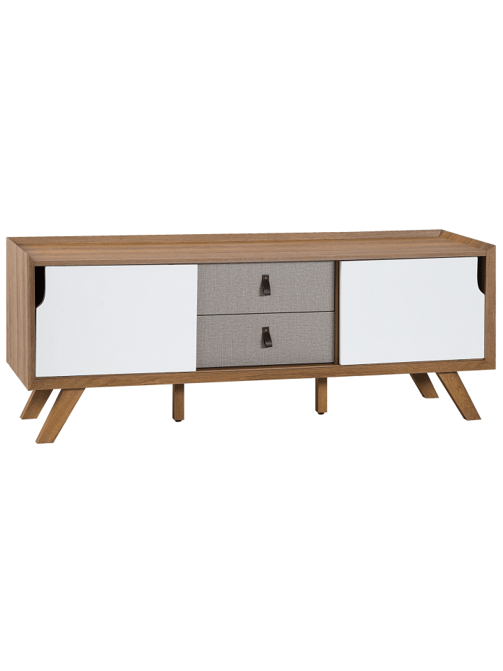 TV-Schrank ACTON in Braun/Weiß/Grau - (W) 147 x (H) 56 x (L) 42 cm