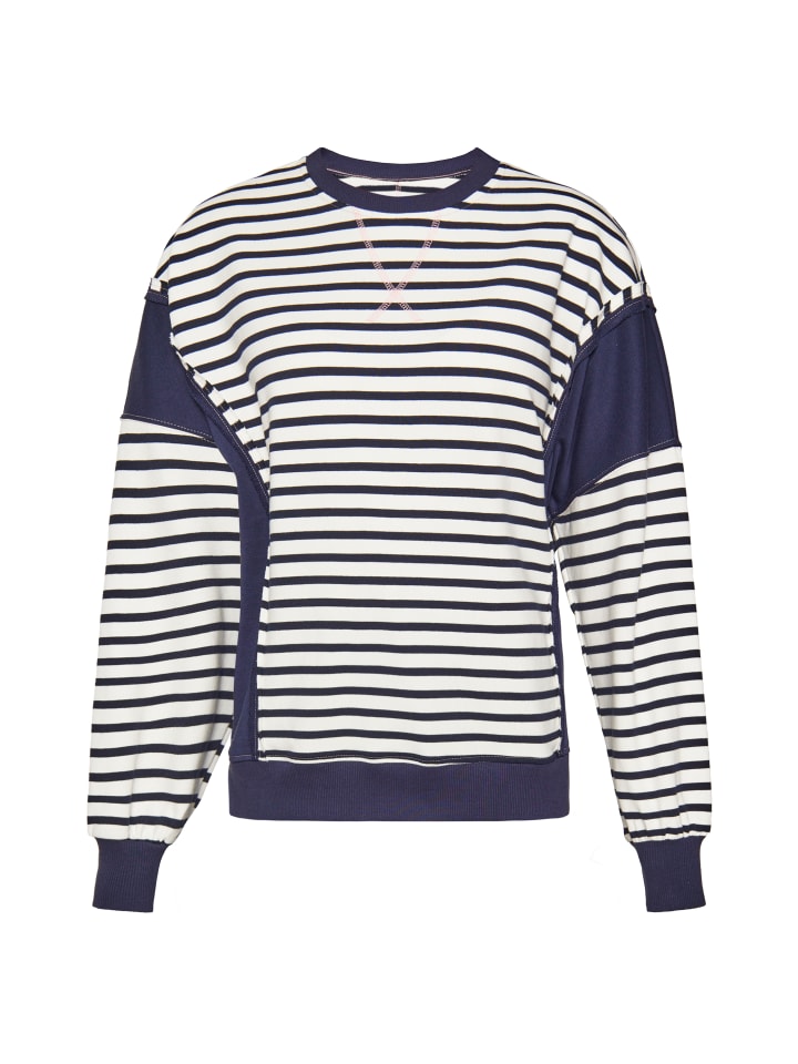 Women Sweatshirt in Navy White
