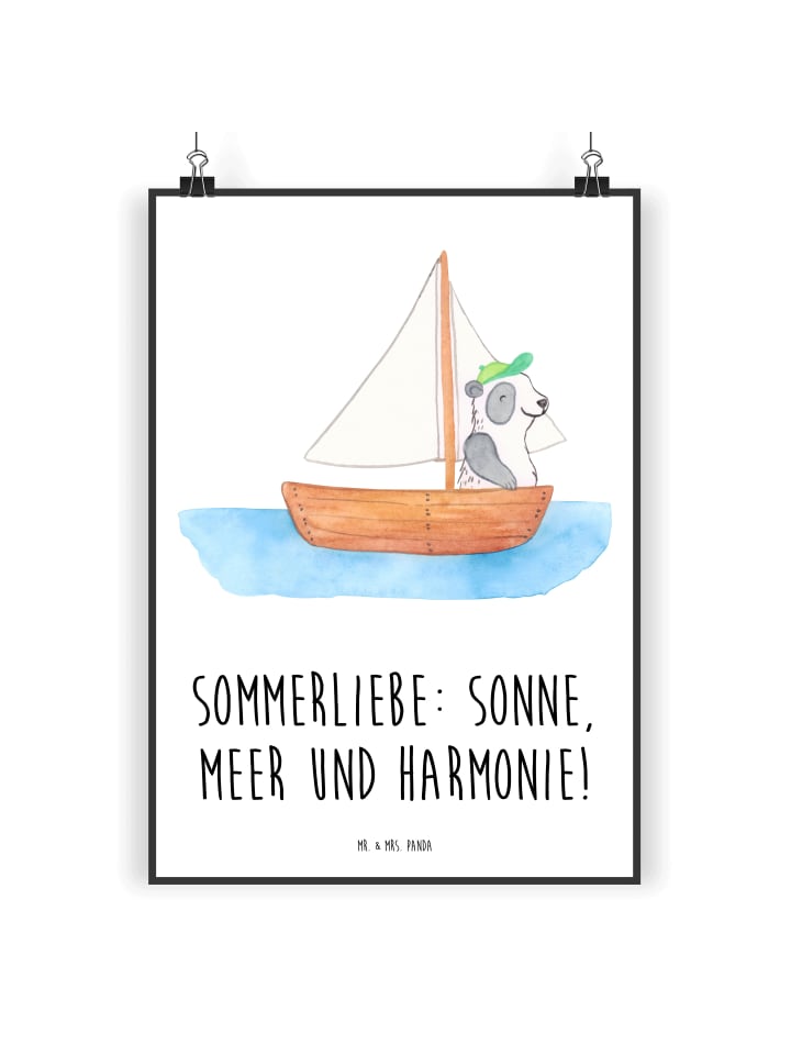 Plakat Sommerliebe mit Spruch in Weiß