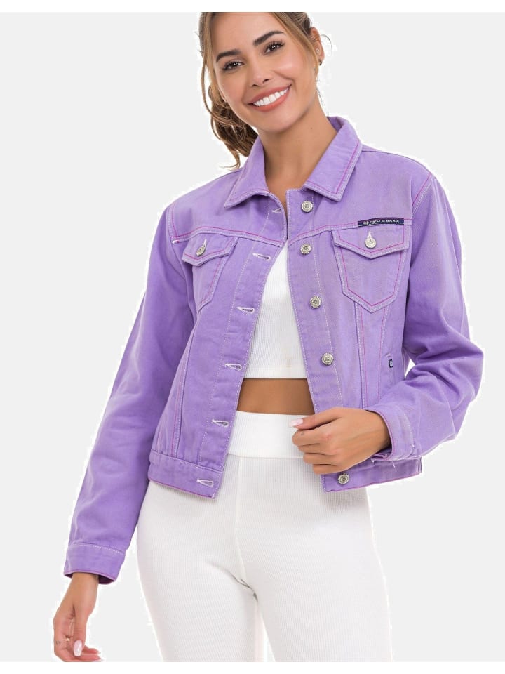 Jeansjacke in LILAC