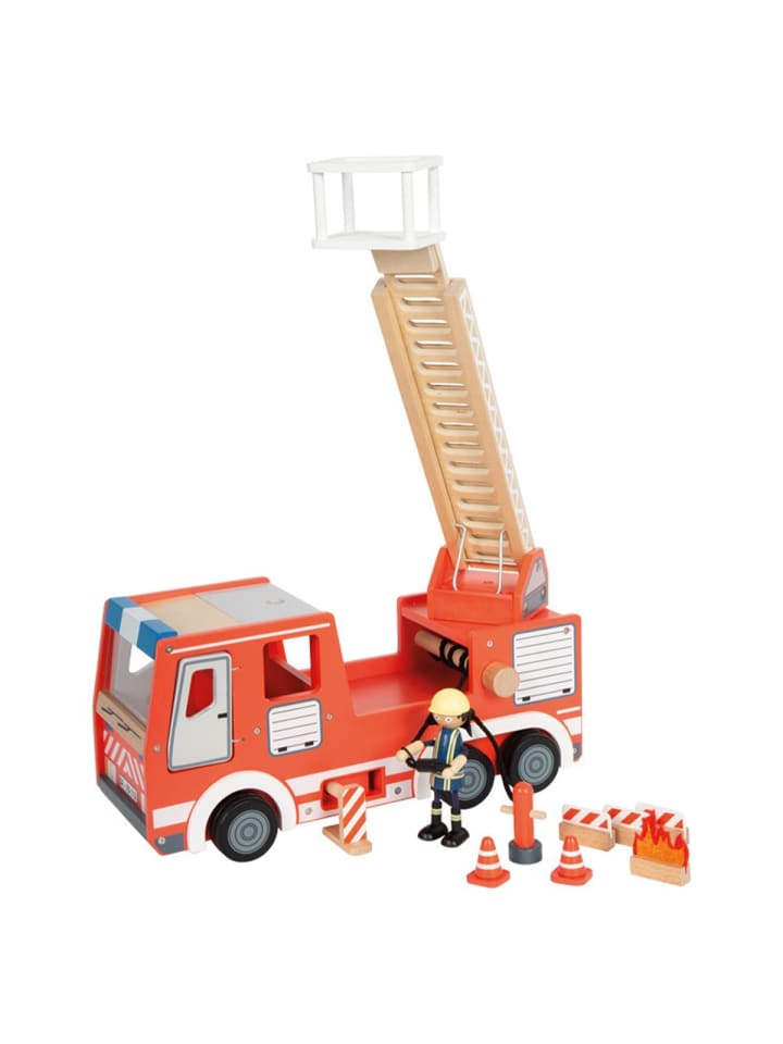 Feuerwehrauto mit 3 Gitter, 2 Pylonen, 1 in red