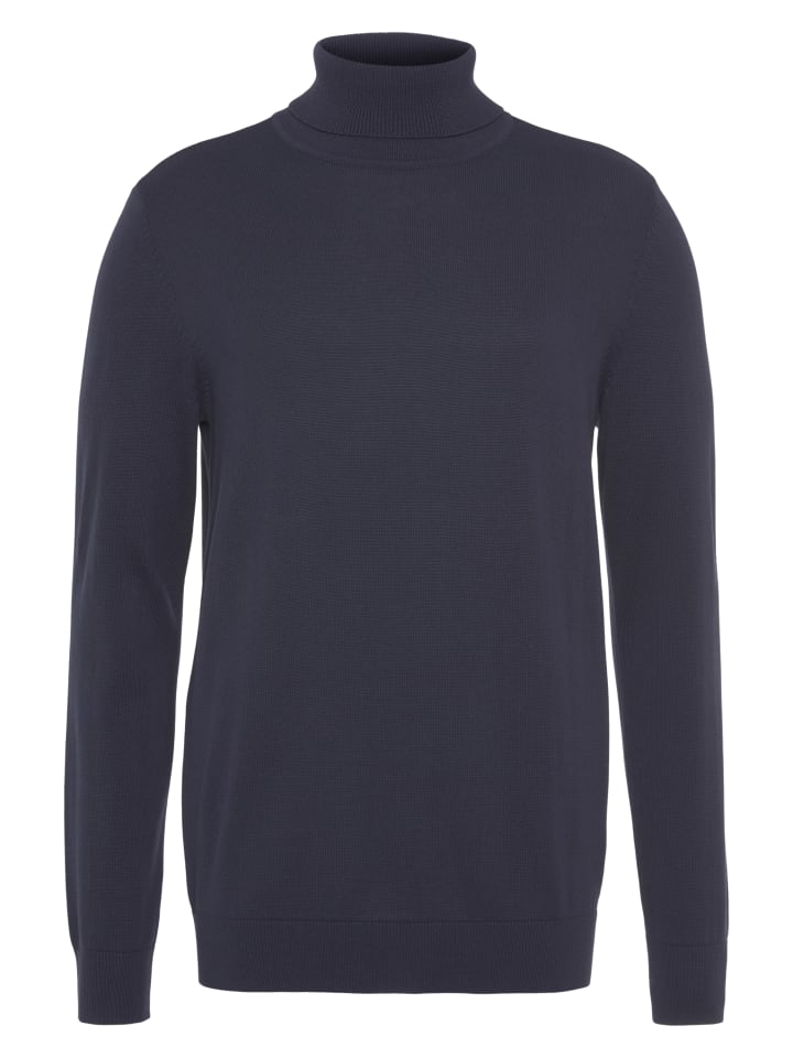 Rollkragenpullover in marine
