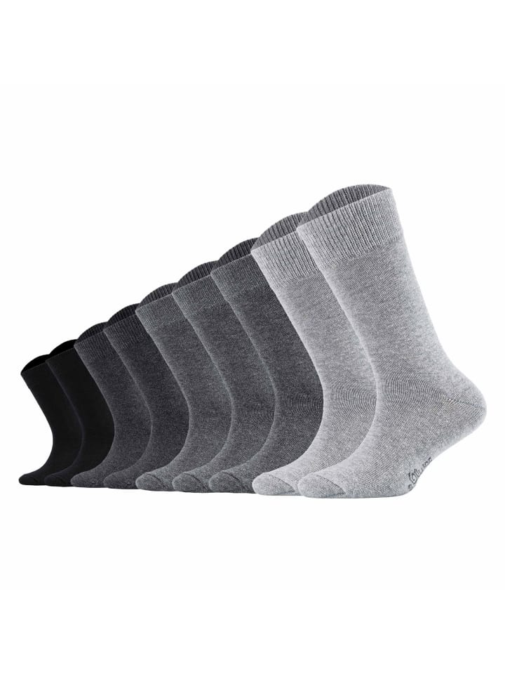Socken 9er Pack in Grau/Schwarz