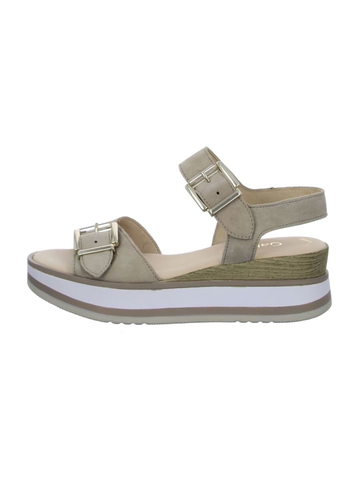 Plateau Sandaletten in Beige