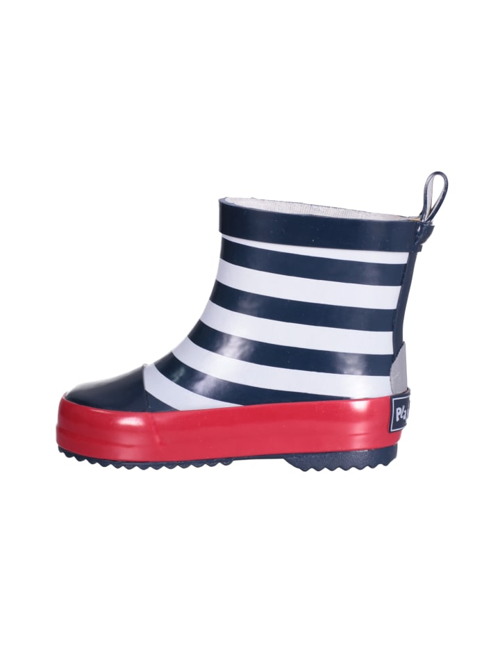 Gummistiefel Halbschaft maritim in Marine/weiß