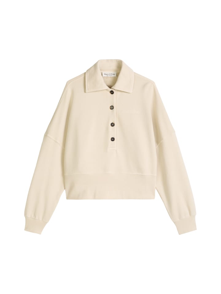 Polo-Sweatshirt oversize in Linen Beige