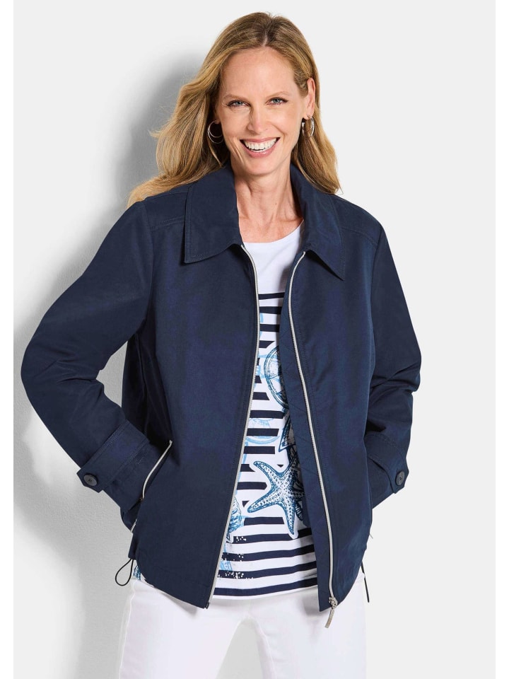 Sommerblouson mit Reißverschluss in marine