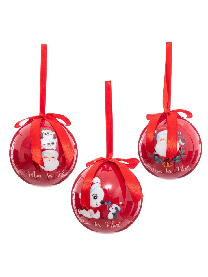 Weihnachtskugeln in rot